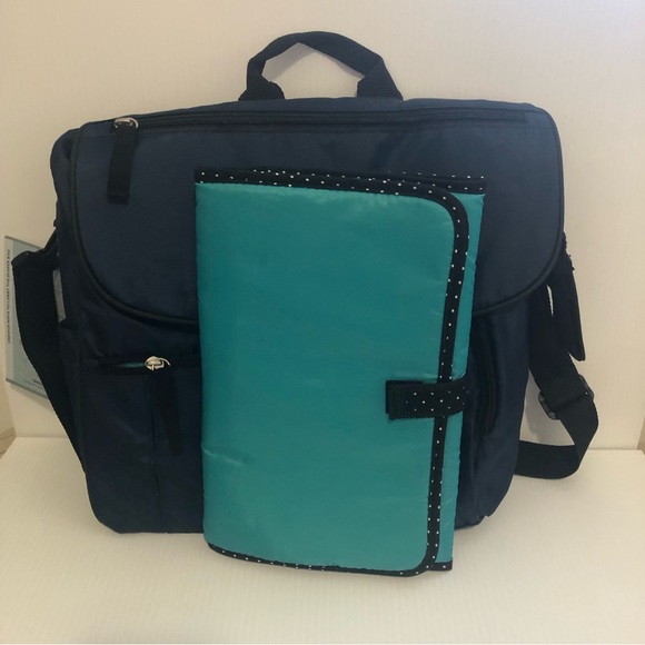 Gemline Uptown Navy Blue Convertible Diaper Bag - Picture 2 of 16